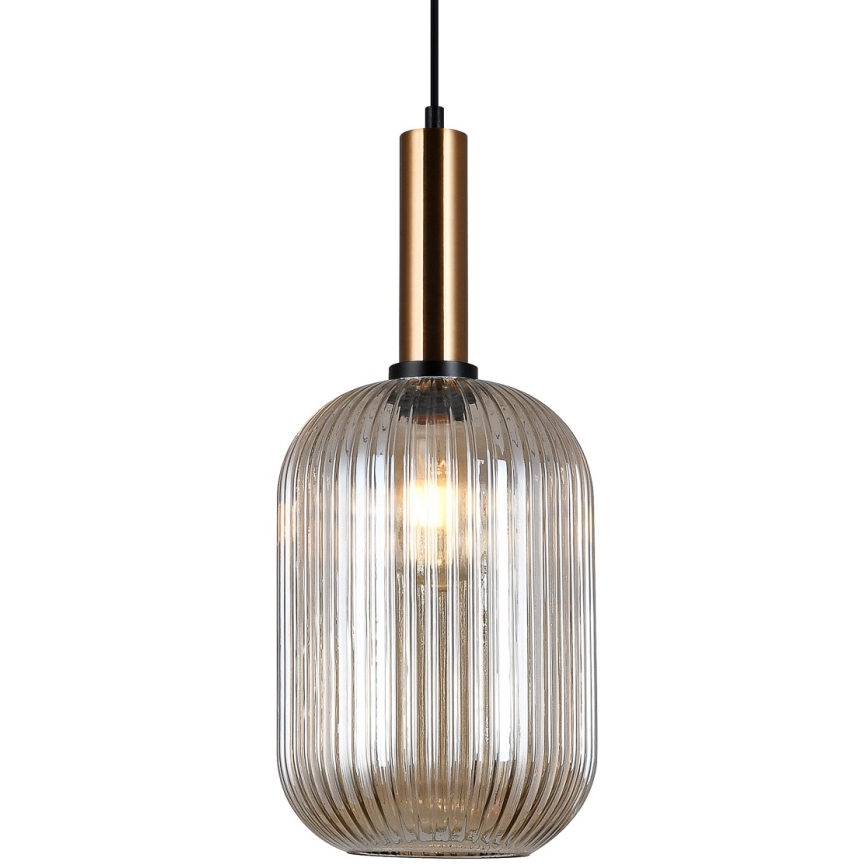 ITALUX - Підвісна люстра ANTIOLA 1xE27/40W/230V діаметр 20 см бронза