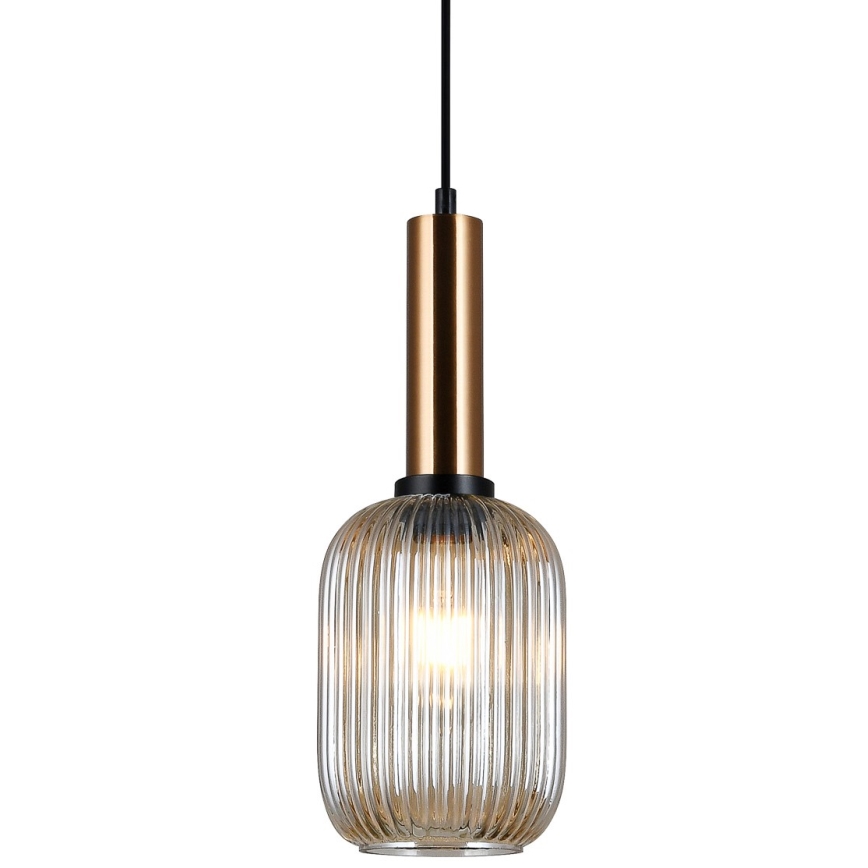ITALUX - Люстра на тросі ANTIOLA 1xE27/40W/230V діам. 15 см бронза