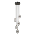 ITALUX - Подвесная LED-люстра ALANI на тросе 5xLED/5,6W/230V 3000K черная/золотая