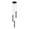 ITALUX - Подвесная люстра ISIDORA 3xGU10/25W/230V антрацит/хром