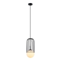 ITALUX - Подвесная люстра MATTY 1xE27/40W/230V диаметр 15 см черный
