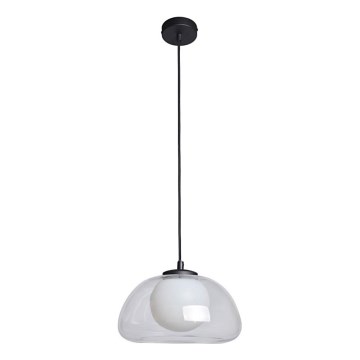 ITALUX - Подвесная люстра на тросе AINALE 1xG9/7W/230V черная/прозрачная