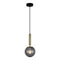 ITALUX - Подвесная люстра RAVENA 1xE27/5W/230V черный/латунь