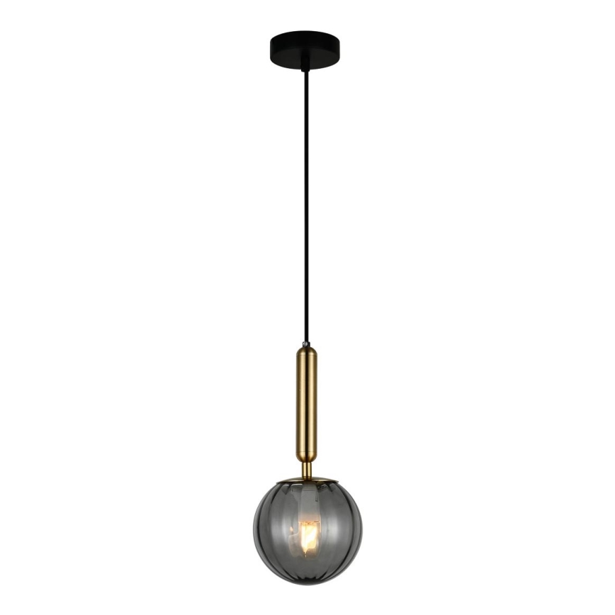 ITALUX - Подвесная люстра RAVENA 1xE27/5W/230V черный/латунь
