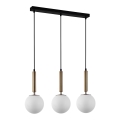 ITALUX - Подвесная люстра RAVENA 3xE27/10W/230V черный/золотистый