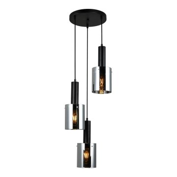 ITALUX - Подвесная люстра SARDO 3xE7/40W/230V черный