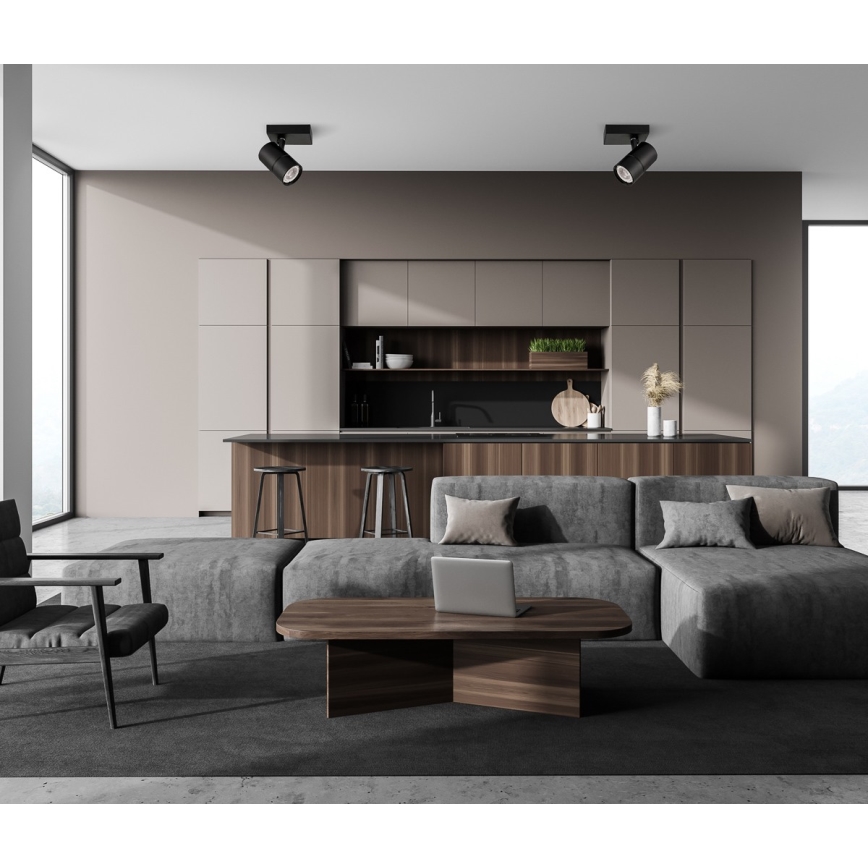 ITALUX - Точковий світильник LACONI 1xGU10/35W/230V чорний