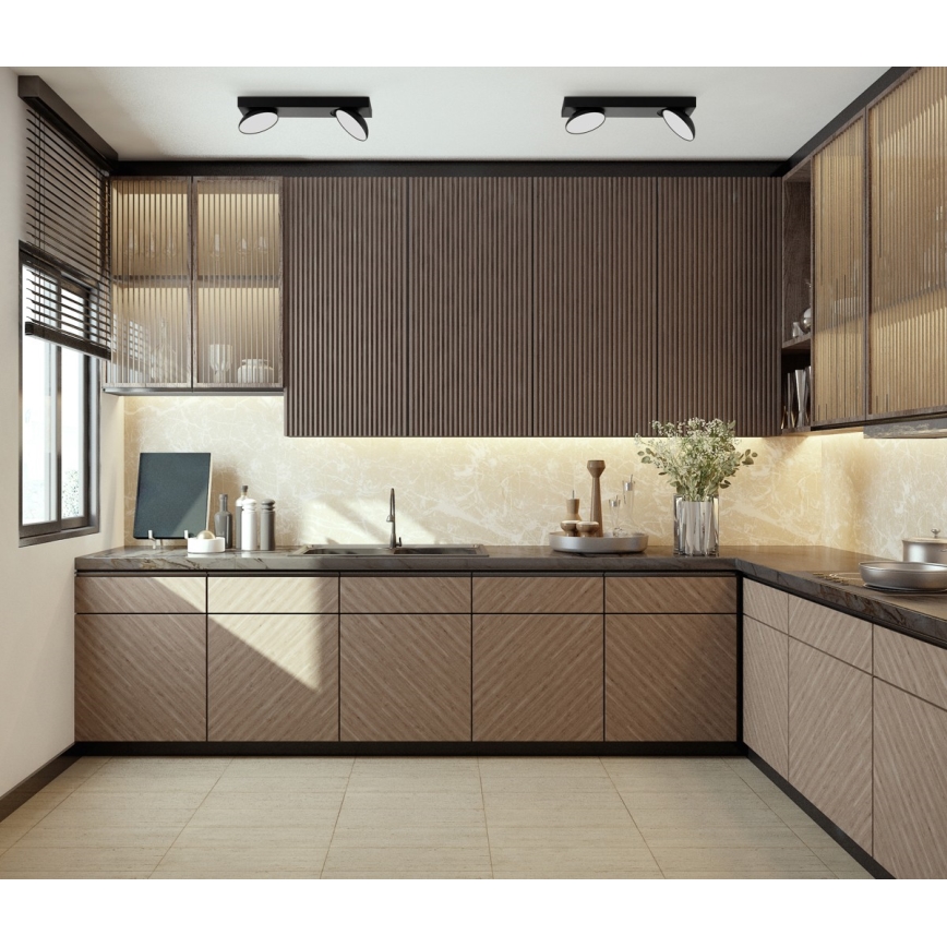 ITALUX - Світлодіодний точковий світильник CASTELIO 2xLED/5W/230V 4000K чорний