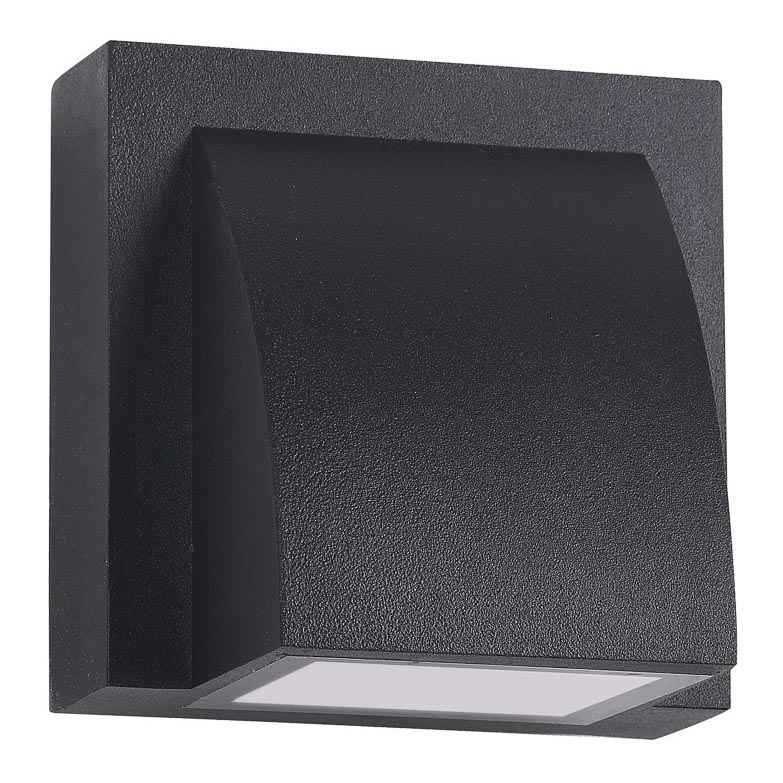 ITALUX - Вуличний світлодіодний настінний світильник EDGAR LED/3W/230V IP54 3000K чорний