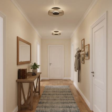 ITALUX - LED потолочный светильник PASSO LED/8W/230V 3000K диаметр 25 см дымчато-черный