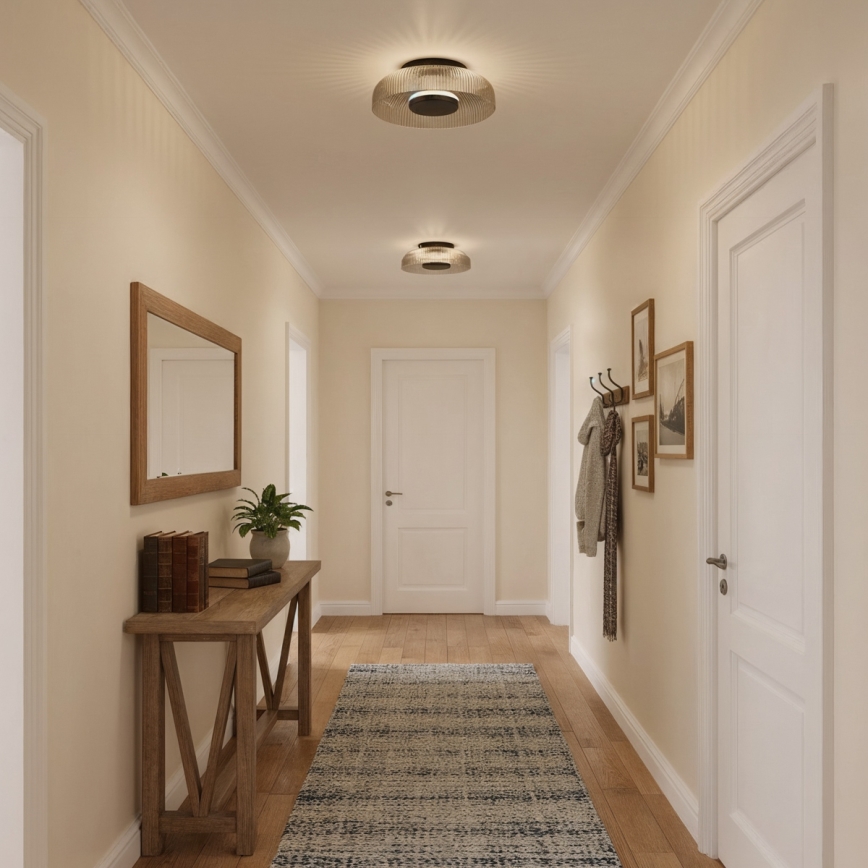 ITALUX - LED потолочный светильник PASSO LED/8W/230V 3000K диаметр 25 см дымчато-черный