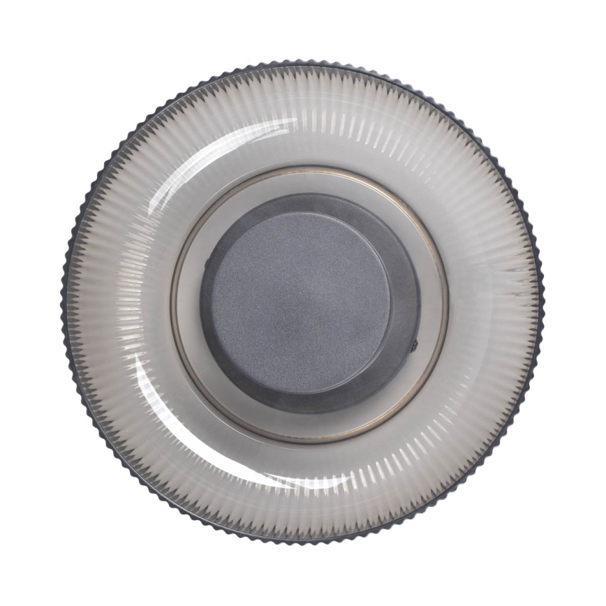 ITALUX - LED стельовий світильник PASSO LED/8 Вт/230 В 3000 К діам. 25 см димчасто-чорний