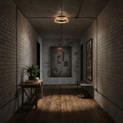 ITALUX - LED стельовий світильник PASSO LED/8W/230V 3000K діаметр 25 см димчасто-бежевий