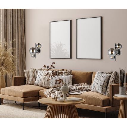 ITALUX - Настінний світильник CANELLO 3xG9/5W/230V чорний