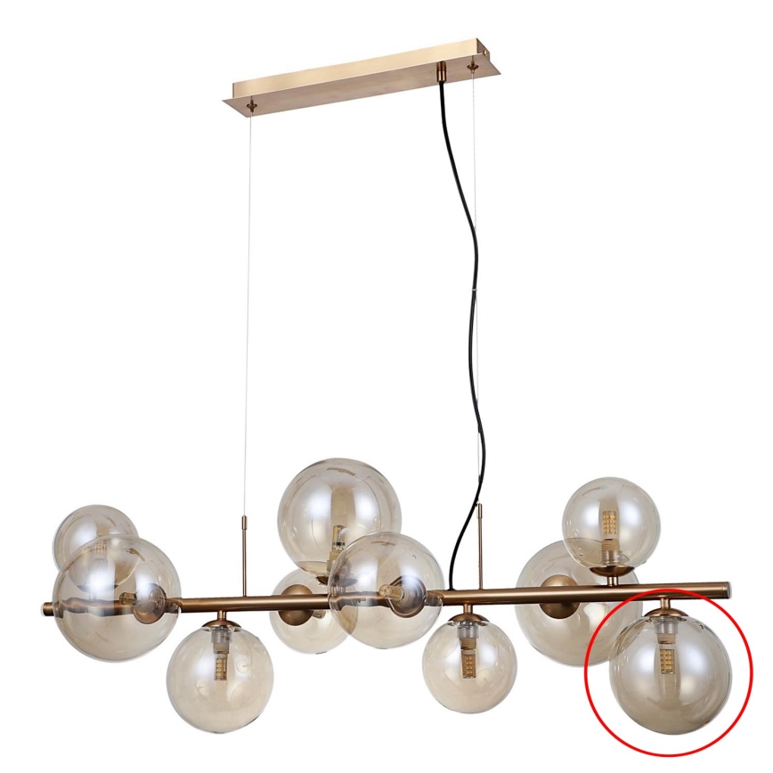 ITALUX - Запасний плафон для люстри та настінного світильника CANELLO G9 діаметр 15 см коричневий