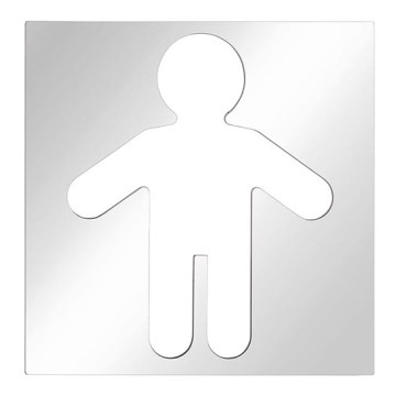 Иконка Мужчины 12x12 cm нержавеющая сталь/серебристая