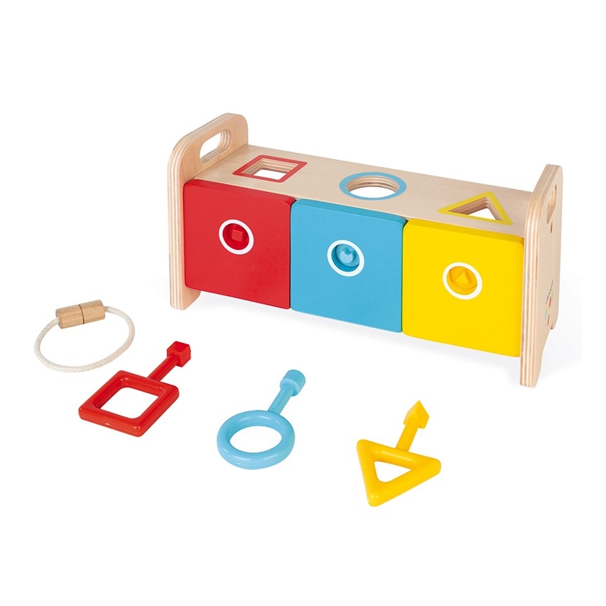 Janod - Деревʼяна інтерактивна іграшка MONTESSORI 10 шт.