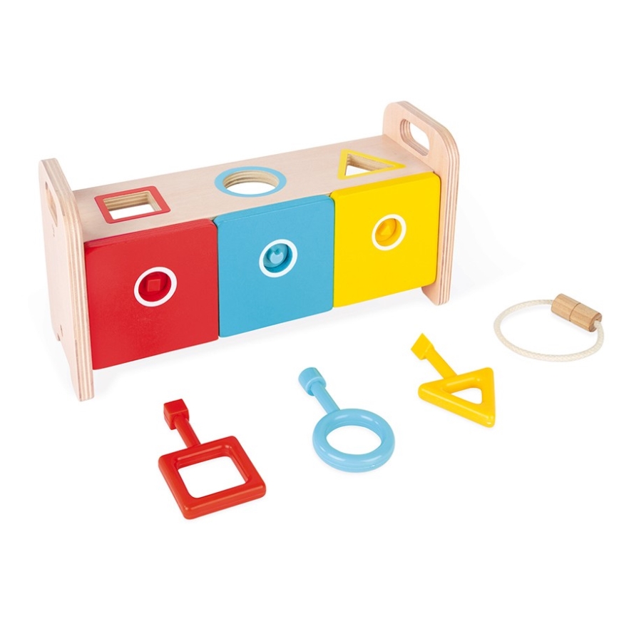 Janod - Деревʼяна інтерактивна іграшка MONTESSORI 10 шт.
