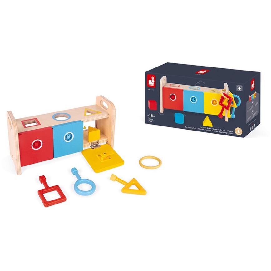 Janod - Деревʼяна інтерактивна іграшка MONTESSORI 10 шт.