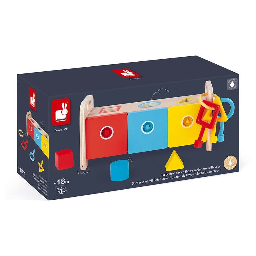 Janod - Деревʼяна інтерактивна іграшка MONTESSORI 10 шт.
