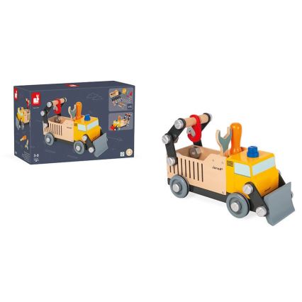 Janod - Деревʼяний конструктор BRICOKIDS вантажівка
