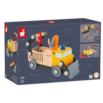Janod - Деревʼяний конструктор BRICOKIDS вантажівка