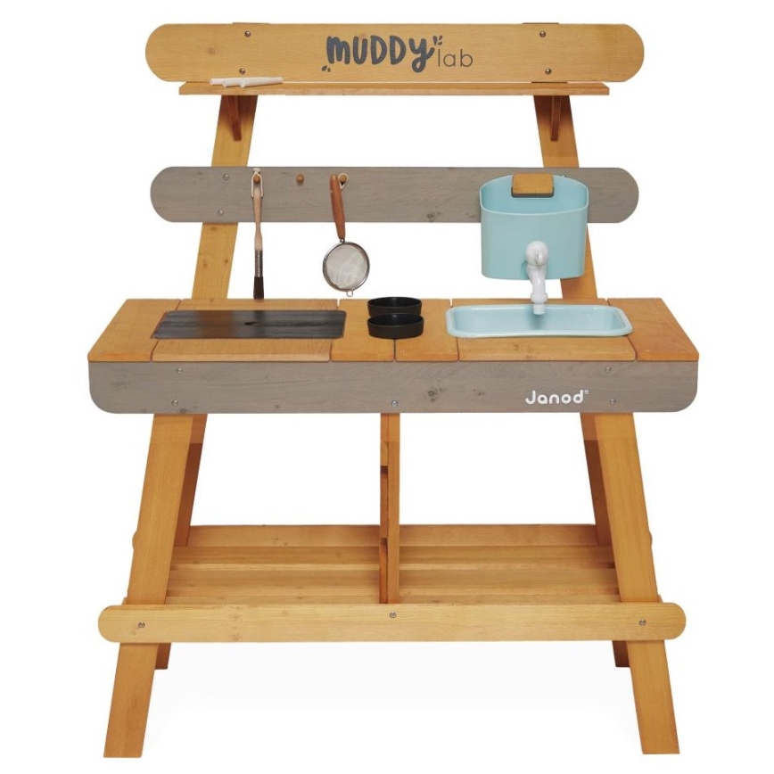 Janod - Детская уличная деревянная кухня MUDDY LAB
