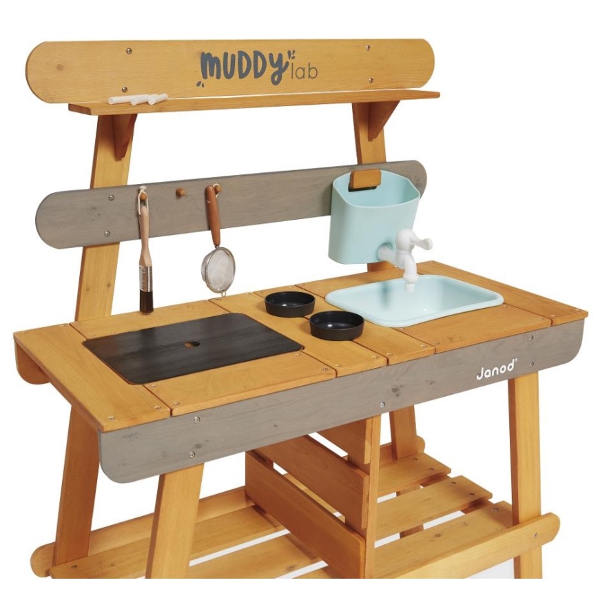 Janod - Детская уличная деревянная кухня MUDDY LAB