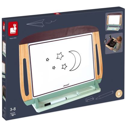 Janod - Магнитная настольная доска зеленый/коричневый