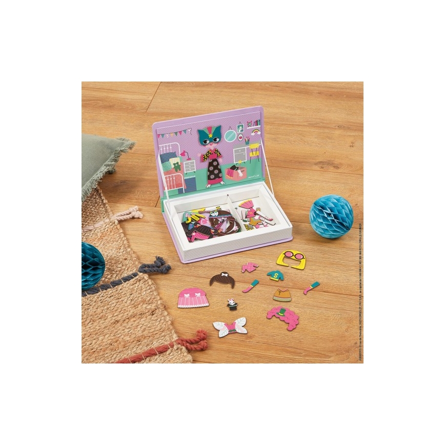 Janod - Магнітний інтерактивний набір MAGNETIBOOK дівчинка