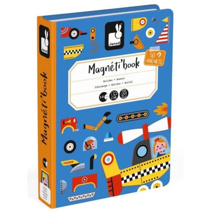 Janod - Магнітний інтерактивний набір MAGNETIBOOK транспортні засоби