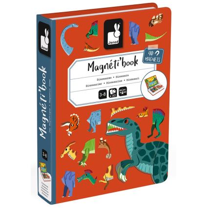 Janod - Магнитный интерактивный набор MAGNETIBOOK динозавры