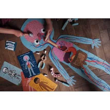 Janod - Детский обучающий пазл из 225 деталей Человеческое тело