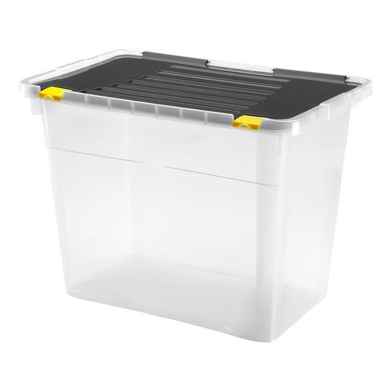 Ящик для хранения 100 л черный/прозрачный