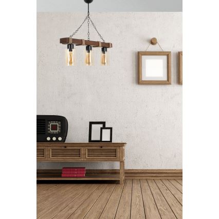 JASMIN 3xE27/40W/230V коричневый/бежевый