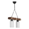 JASMIN Chandelier 2xE27/40W/230V brown/white