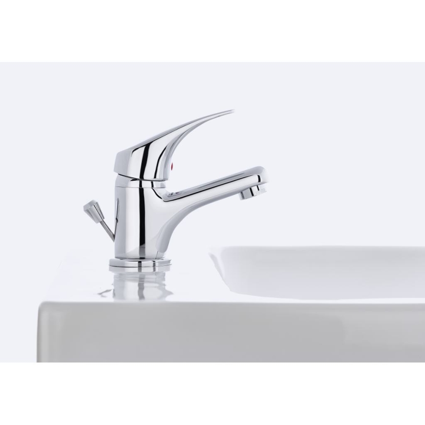 JIKA H3111N10041111 - Смеситель для умывальника + слив с переливом TALAS 12,3 см блестящий хром