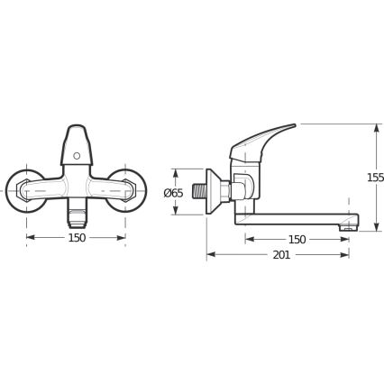 JIKA H3111N70042201 - Змішувач для умивальника TALAS 15,5 см блискучий хром
