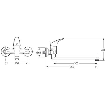 JIKA H3111N70042401 - Змішувач для умивальника TALAS 15,5 см глянцевий хром