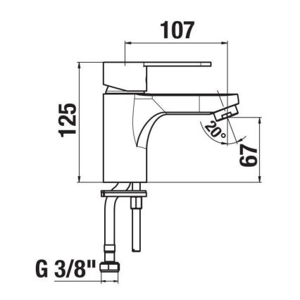 JIKA H3111Z10041101 - Змішувач для умивальника LYRA 12,5 см блискучий хром
