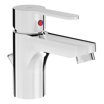 JIKA H3111Z10041111 - Смеситель для умывальника + слив с переливом LYRA 12,5 см блестящий хром