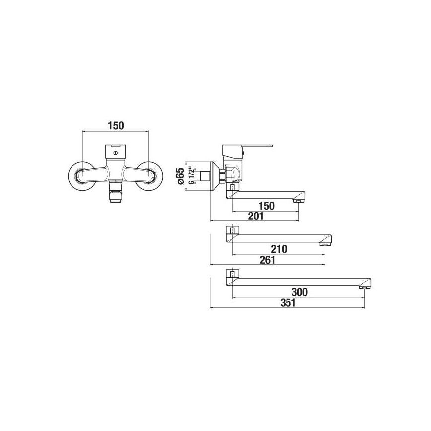 JIKA H3111Z70042201 - Змішувач для умивальника LYRA 15x20,1 см глянцевий хром