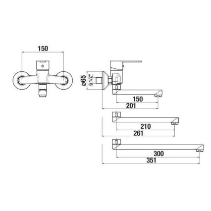 JIKA H3111Z70042201 - Змішувач для умивальника LYRA 15x20,1 см, блискучий хром