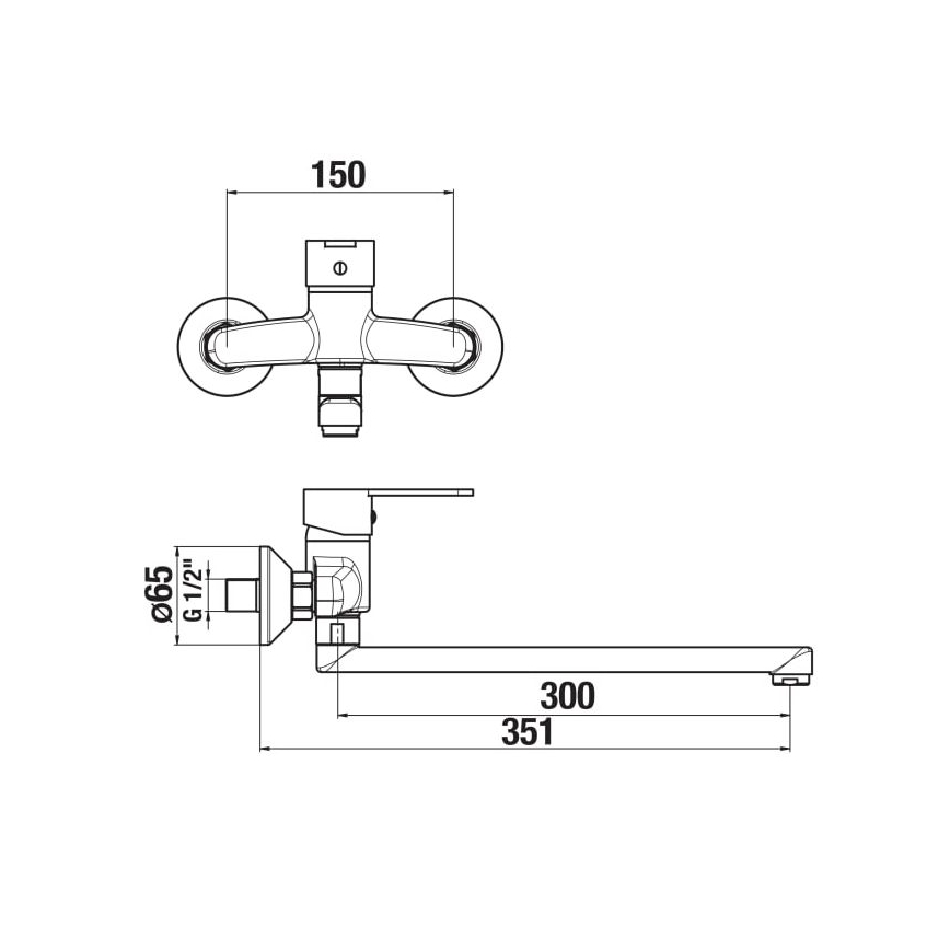 JIKA H3111Z70042401 - Змішувач для умивальника LYRA 15x35,1 см глянцевий хром