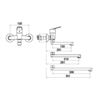 JIKA H3112E70042201 - Змішувач для умивальника TALAS 15x20,1 см, блискучий хром