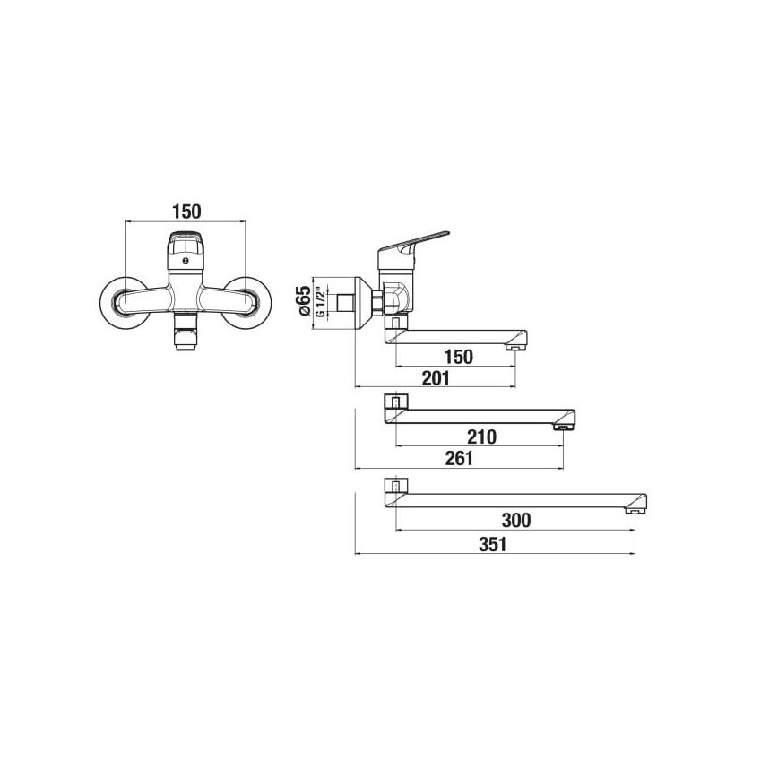 JIKA H3112E70042201 - Змішувач для умивальника TALAS 15x20,1 см, блискучий хром