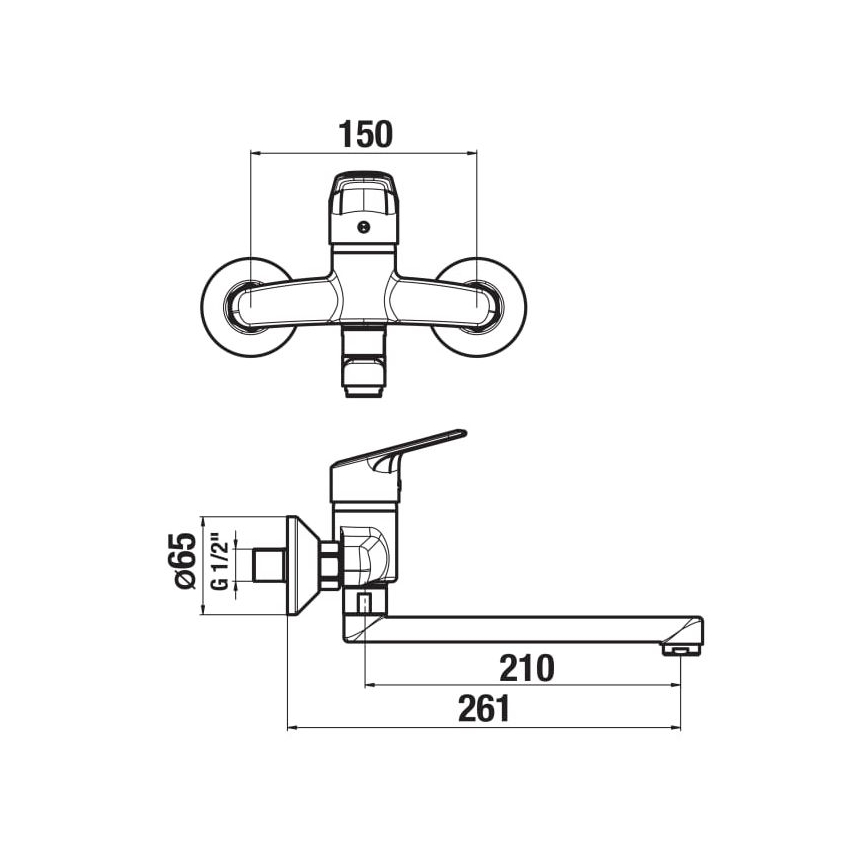 JIKA H3112E70042301 - Змішувач для умивальника TALAS 15x26,1 см глянцевий хром