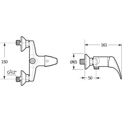 JIKA H3311N70044001 - Душовий змішувач TALAS блискучий хром