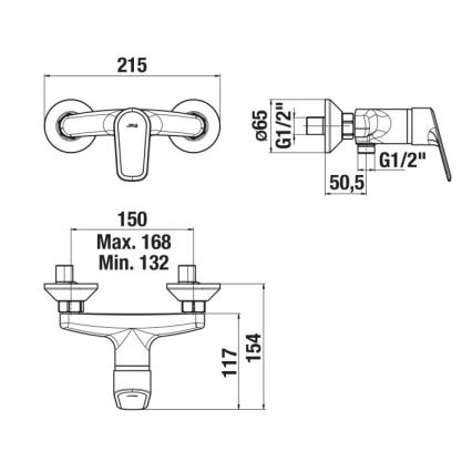 JIKA H3312E70044001 - Смеситель для душа TALAS блестящий хром