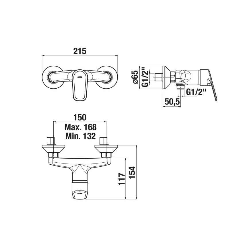 JIKA H3312E70044001 - Смеситель для душа TALAS блестящий хром